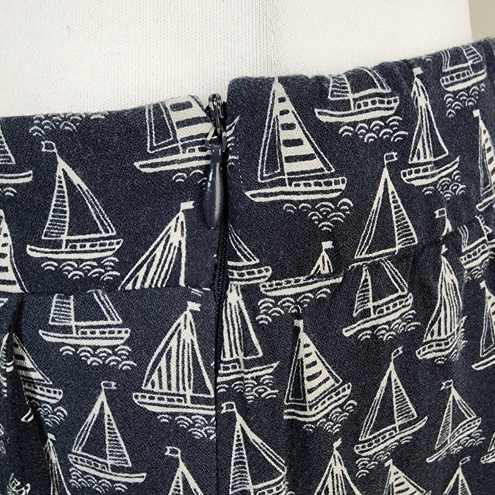 Promod Sail Boat Skirt Womens Medium Boating Yacht Ocean Pleated Skater‎ Casual - Picture 5 of 13